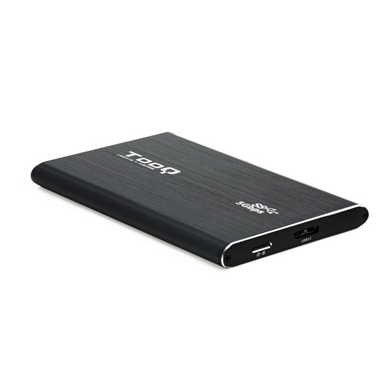 TQE-2529B caja para disco duro externo 2.5" Carcasa de disco duro/SSD Negro
