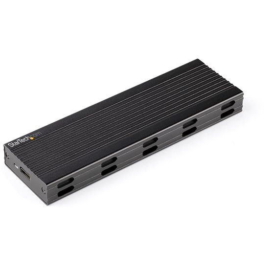 Caja Externa USB-C de 10Gbps a NVMe M.2 or SSD SATA M.2 - Carcasa de Aluminio Portátil para SSD NGFF M.2 PCIe/SATA - con Cables 