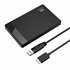 EW7049 caja para disco duro externo Carcasa de disco duro/SSD Negro 2.5"