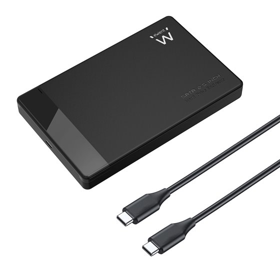 EW7073 caja para disco duro externo Carcasa de disco duro/SSD Negro 2.5"