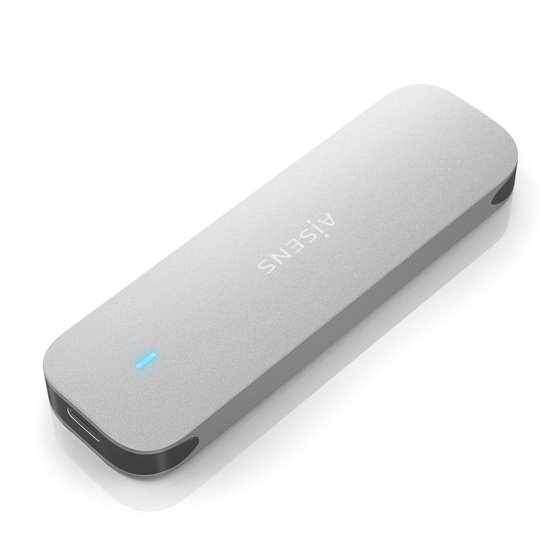 Caja Externa M.2 (NGFF) ASM2-025SL NVMe a USB3.2 Gen2, Plata