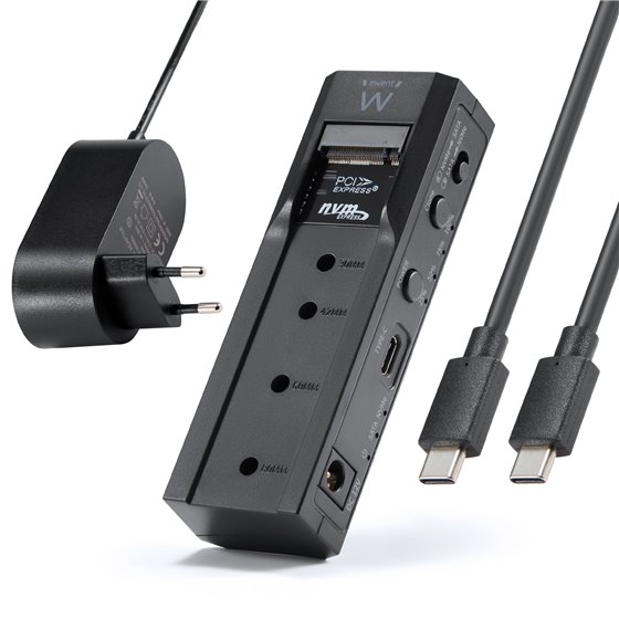 EW7065 caja para disco duro externo Carcasa de disco duro/SSD Negro 2.5/3.5"