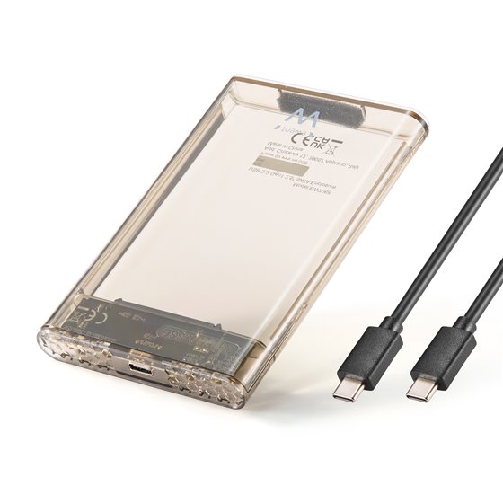 EW7068 caja para disco duro externo Caja externa para unidad de estado sólido (SSD) Transparente 2.5"
