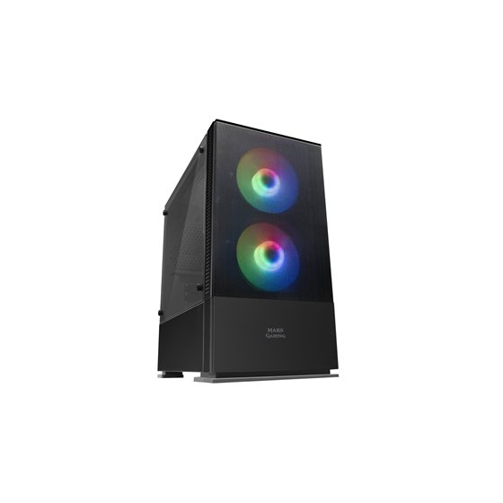 MCZ, Caja PC Compacta Premium, MicroATX, Panel + Frontal Mesh, Negro