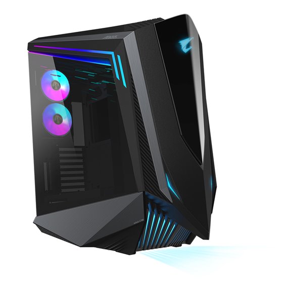 AORUS C700 GLASS Caja de PC – Torre completa, compatible con hasta E-ATX y radiadores de 420 mm, 5 ventiladores de 120 mm preins