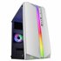 MC-S1, Caja PC Compacta Gaming Micro-ATX, Iluminación ARGB 12 Modos, Ventilador FRGB, Ventana Lateral Completa RGB, Blanco