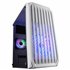 MC-S2, Caja PC Compacta Gaming Micro-ATX, 2 Ventiladores FRGB Raibow con Rejilla Frontal, Ventana Lateral Completa, Blanco
