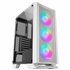 MC-C, Caja PC ATX, Panel Frontal Metal-Mesh, Cristal Templado, 3 Ventiladores Frontales FRGB 120mm, Blanco