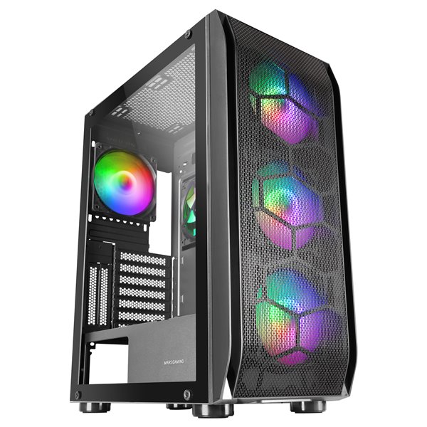 MC-KX, Torre Gaming Premium E-ATX, Sistema CPU Freezer, 5 Ventiladores ARGB Ultra-silenciosos, Controladora ARGB y Mando RF, Fro