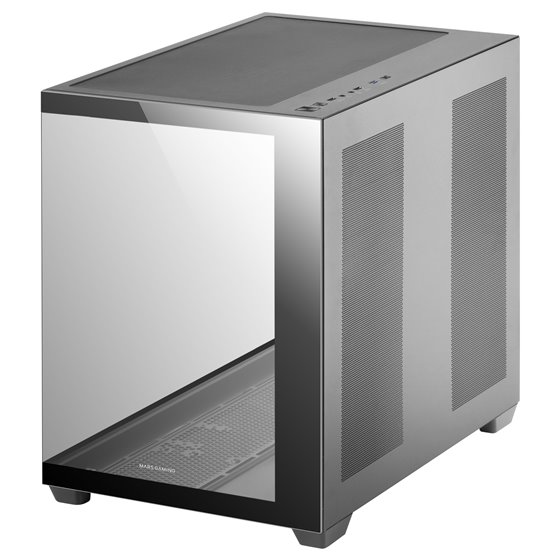 MCV4 Negra, Torre Gaming Custom XXL E-ATX, Ventana Cristal Templado Lateral y Frontal Sin Marco, Estructura Modular Doble Cámara