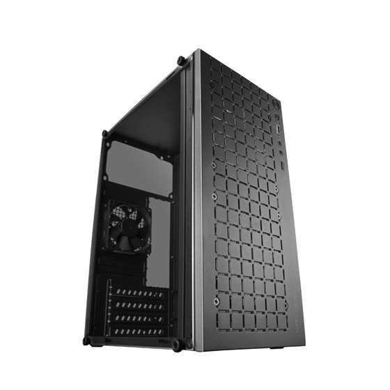 MC-1000, Caja Compacta MicroATX, Diseño Frontal Metal-Mesh, Ventana Lateral Completa, 1x Ventilador Ulta-Silencioso FDB 80mm, Ne