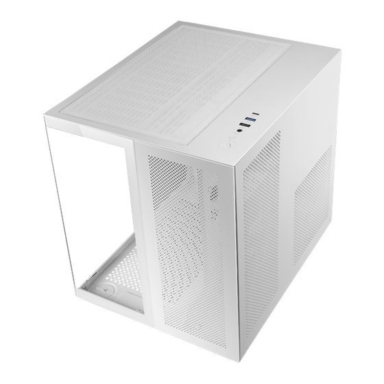 MC-NOVAM, Caja Compacta Custom MicroATX, Doble Ventana Cristal Templado Continuo, Estructura Modular Doble Cámara, Rejilla Front