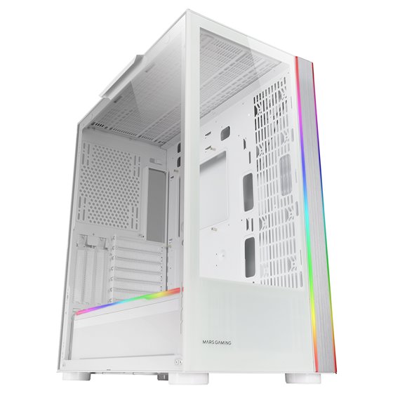 MC-ULT, Caja Gaming Custom XXL E-ATX, Doble Cristal Templado 90º Sin Marco + Puerta Lateral, Soporte Completo Refrigeración Líqu