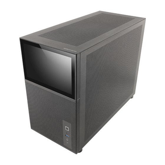MC-LCD, Caja PC Compacta Micro-ATX, Pantalla LCD IPS 8", Rejilla Mesh Lateral, Superior y Frontal, Ventana Lateral Cristal Templ