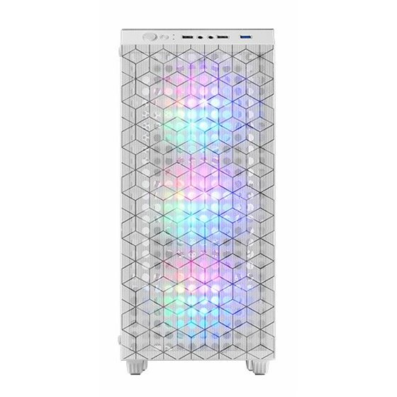 MC-MAG, Caja Gaming ATX, Ventana Lateral Completa Cristal Templado, Doble Rejilla Magnética Antipolvo Frontal + Superior, 3x Ven
