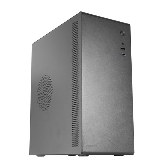 NOVAX, Caja PC Ultracompacta Micro-ATX, Diseño Totalmente Metálico Ultrarresistente, 1x Ventilador Trasero 80mm, Caja Minitorre 