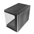MC-FUSIONM, Caja Gaming Micro-ATX, Ventana Lateral y Frontal Curvo de Cristal Templado Continuo, Minitorre PC Doble Cámara, Sopo
