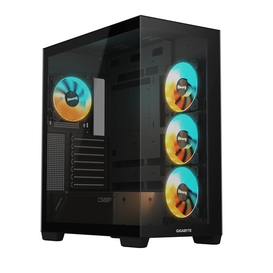 C500 PANORAMIC STEALTH Midi Tower Negro