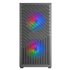 MC- VORTEX, Caja Gaming MicroATX, Frontal Mesh Geométrico, Ventana Lateral Cristal Templado, 3x Ventiladores FRGB Rainbow 120mm,