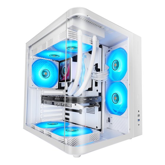 MC-CURVW Midi Tower Negro, Blanco