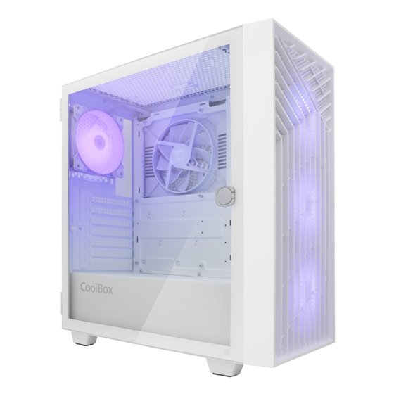 GAMING CAJA ATX GA300 GRIDLINE ARGB WHITE USB-C 3.2 GEN1 SIN FTE + 5 VENTILADORES