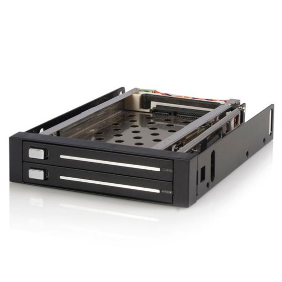 Rack Móvil Backplane de 2 Discos Duros HDD SATA 2,5" Pulgadas sin Bandeja Bahía 3,5"