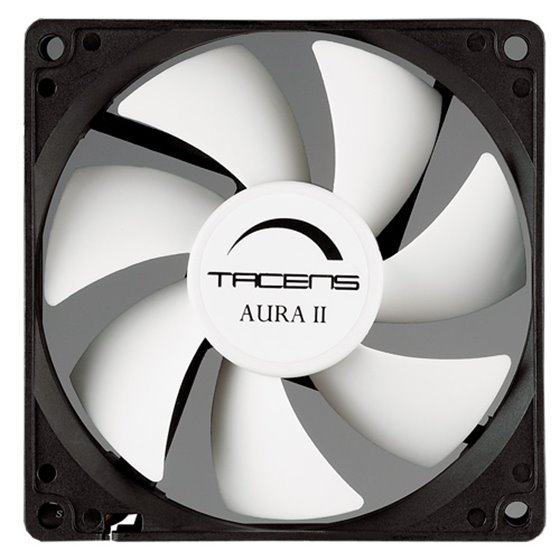 3AURAII9, Ventilador Ordenador 9 cm, Ultrasilencioso, Antipolvo, Negro