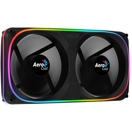 ASTRO24 Doble Ventilador PC 12cm ARGB LED Soporte Antivibración Negro