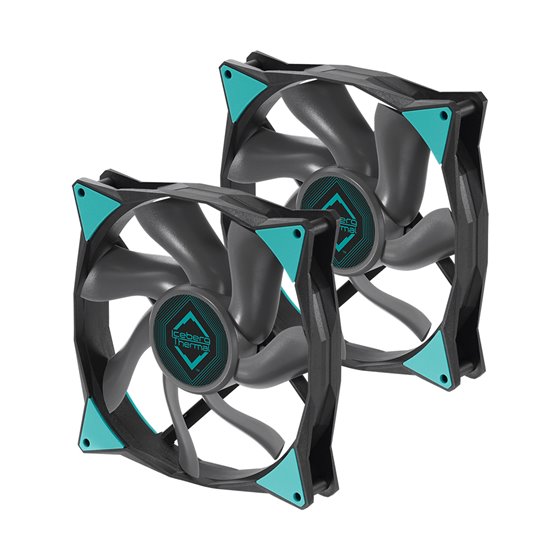 IceGALE Carcasa del ordenador Ventilador 14 cm Negro 2 pieza(s)
