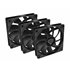 Oxal 120 Carcasa del ordenador Ventilador 12 cm Negro 3 pieza(s)