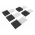 HS-M2SSD-07 sistema de refrigeración para ordenador M.2 NVMe SSD Disipador térmico/Radiador Negro 5 pieza(s)