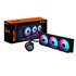 AORUS WATERFORCE II 360 AIO Refrigerador de CPU líquido - 3x ventiladores ARGB de 120 mm, mecanismo de conexión deslizante, DAIS