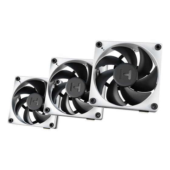 THICC FP12 Carcasa del ordenador Ventilador 12 cm Negro, Blanco 3 pieza(s)
