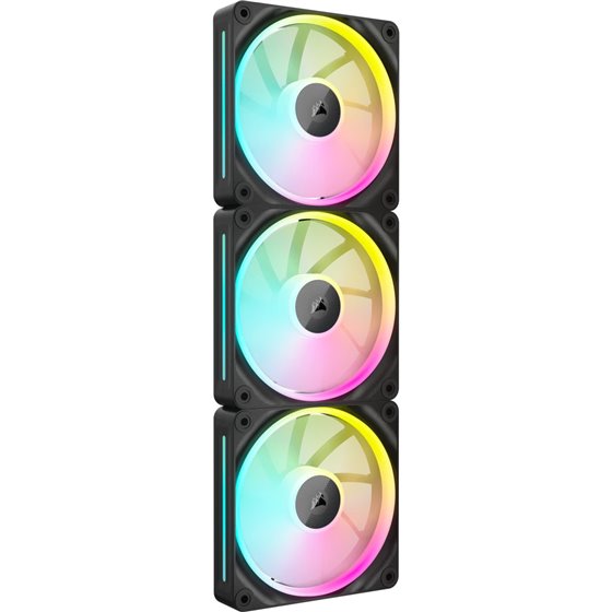 iCUE LINK LX120 RGB Carcasa del ordenador Ventilador 12 cm Negro 3 pieza(s)