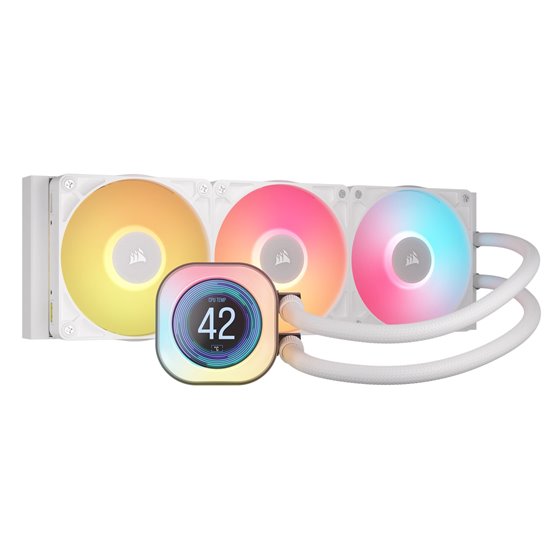 iCUE LINK TITAN 360 RX LCD Procesador Sistema de refrigeración líquida todo en uno 12 cm Blanco 1 pieza(s)