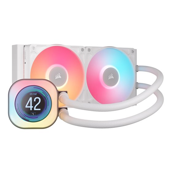 iCUE LINK TITAN 240 RX LCD Procesador Sistema de refrigeración líquida todo en uno 12 cm Blanco 1 pieza(s)