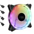 XFC-120SR sistema de refrigeración para ordenador Carcasa del ordenador Ventilador 12 cm Negro