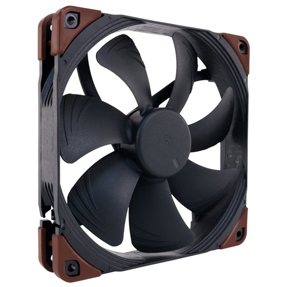NF-A14 INDUSTRIALPPC-2000 IP67 PWM Carcasa del ordenador Ventilador 14 cm Negro, Marrón