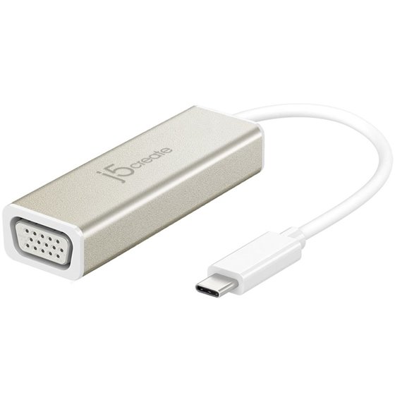 JCA111 Adaptador gráfico USB 1920 x 1080 Pixeles Aluminio, Blanco
