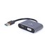 A-USB3-HDMIVGA-01 Adaptador gráfico USB 3840 x 2160 Pixeles Gris