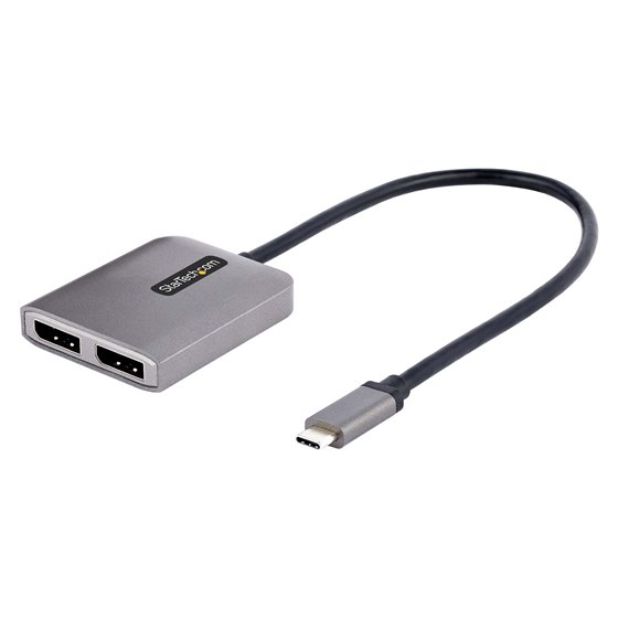Adaptador USB-C a DisplayPort 1.4 Doble - Hub MST USB C Multi Monitor - Divisor Multiplicador DP Doble 5K 60Hz DP - HDR - con Ca