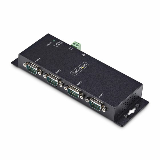 Adaptador Serie a Ethernet - Conversor RJ45 LAN IP a DB9 RS232 - Servidor de Dispositivos Serie de 4 Puertos - Carcasa de Metal 