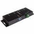 Hub Concentrador USB 3.0 de 4 Puertos - 5Gbps - Ladrón USB-A Industrial de Metal - de Montaje en Carril DIN, Pared o Escritorio 