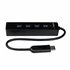 Adaptador Concentrador Hub Ladrón USB 3.0 (5Gbps) Super Speed Portátil de 4 Puertos Salidas - Negro