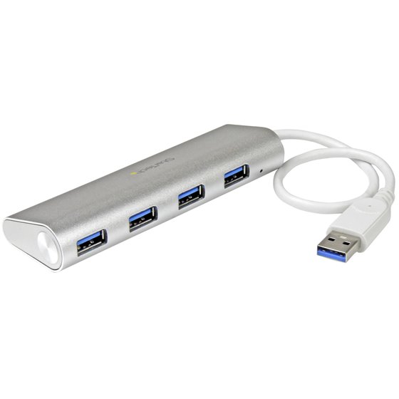 Hub Ladrón USB 3.0 de 4 Puertos - Hub Concentrador USB-A - Alimentado por el Bus - 5Gbps - Hub USB Portátil - Carcasa Resistente