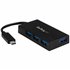 Hub USB C de 4 Puertos - Ladrón USB Tipo-C con 4 Puertos USB-A (USB 3.0 SuperSpeed 5Gbps) Bus USB o Autoalimentación - Hub de Ca