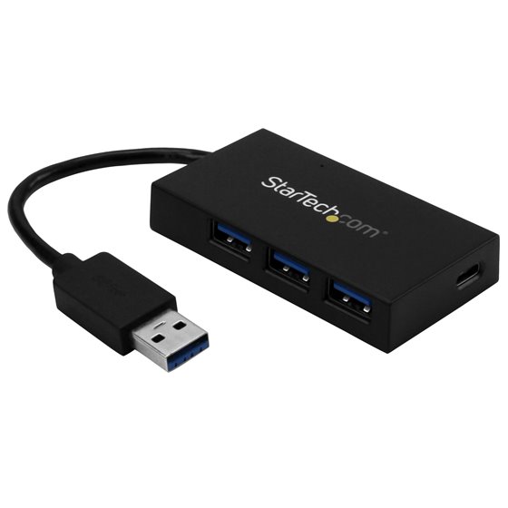 Hub USB 3.0 de 4 Puertos - Hub USB Tipo-A con 1 Puerto USB-C y 3 Puertos USB-A - Alimentación por Bus USB - Hub Adaptador USB 3.