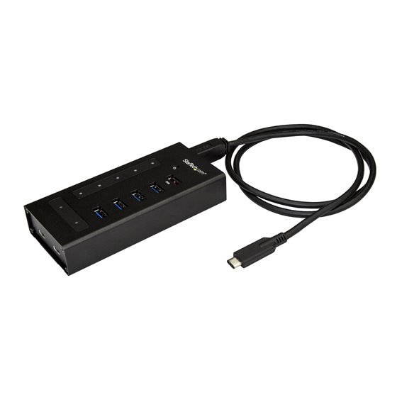 Hub Concentrador USB 3.0 (5Gbps) USB A a 5x USB-A y 2x USB Tipo C de 7 Puertos - Ladrón USB a USBC Industrial