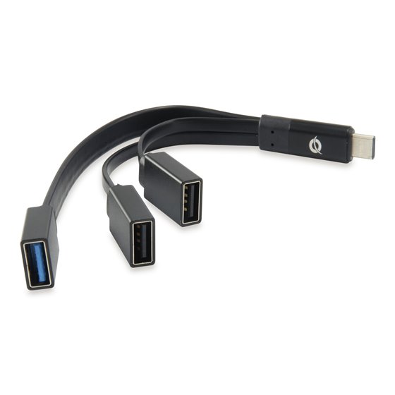 HUBBIES01B hub de interfaz USB 3.2 Gen 2 (3.1 Gen 2) Type-C 5000 Mbit/s Negro