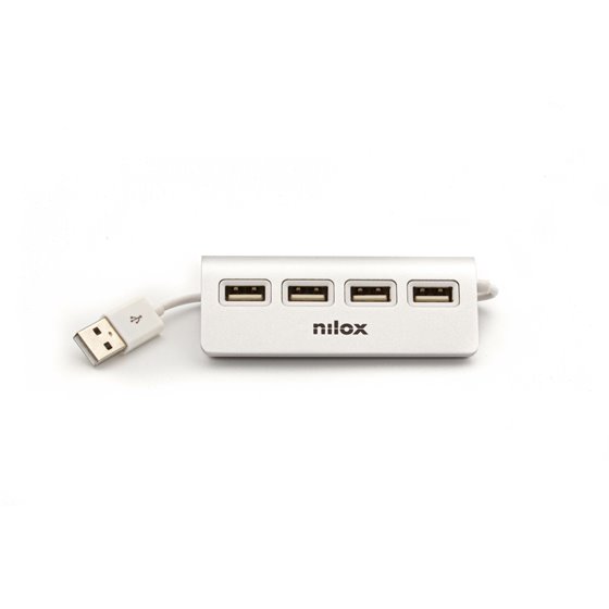 HUB sobremesa de aluminio con 4 puertos USB 2.0